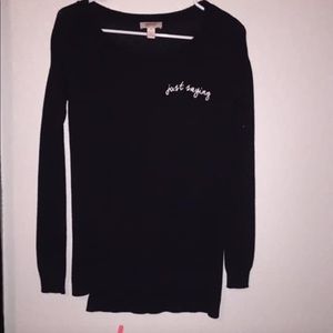 Just saying sweater, never worn